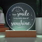 Smile is My Daily Dose Engraved Acrylic Circle Plaque-Express Your Love Gifts