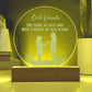 Best Friend True Friends Engraved Acrylic Circle Plaque are Never Apart-Express Your Love Gifts