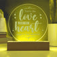 You're the Love Note My Heart Engraved Acrylic Circle Plaque-Express Your Love Gifts