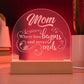 Mom Where Love Begins Engraved Acrylic Dome Plaque-Express Your Love Gifts