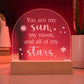 You Are My Sun My Moon Engraved Acrylic Dome Plaque-Express Your Love Gifts