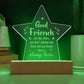 Good Friends are Like Stars Engraved Acrylic Star Plaque-Express Your Love Gifts