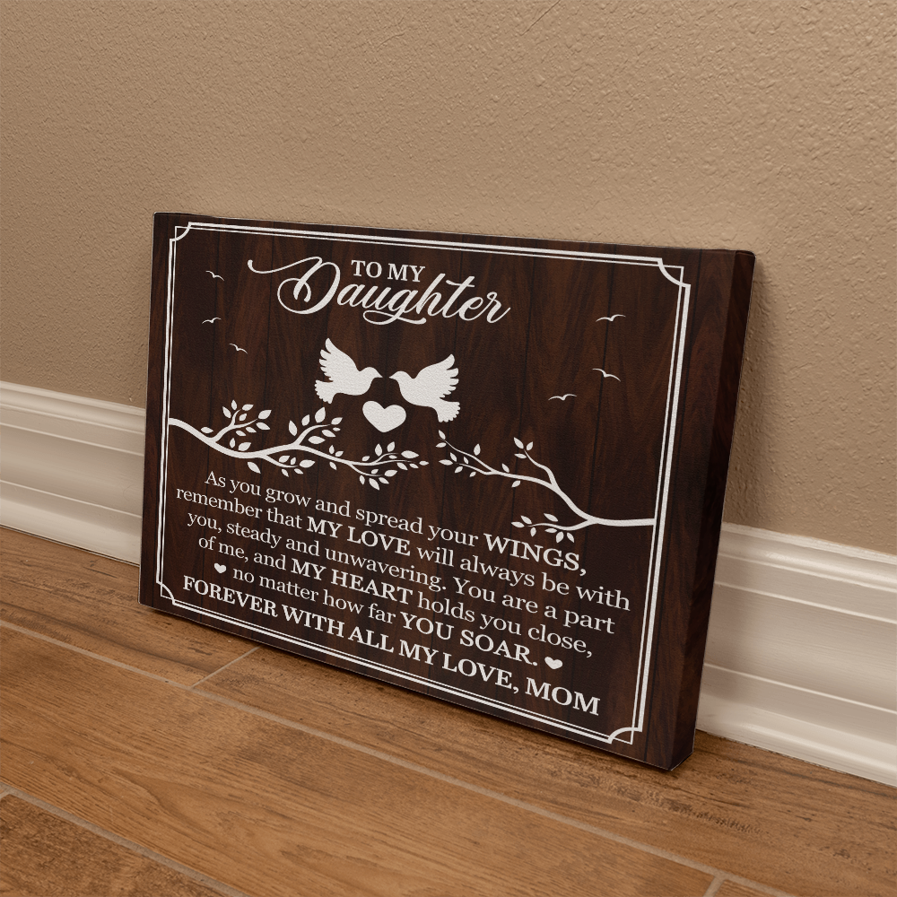 To My Daughter From Mom My Love Canvas-Express Your Love Gifts