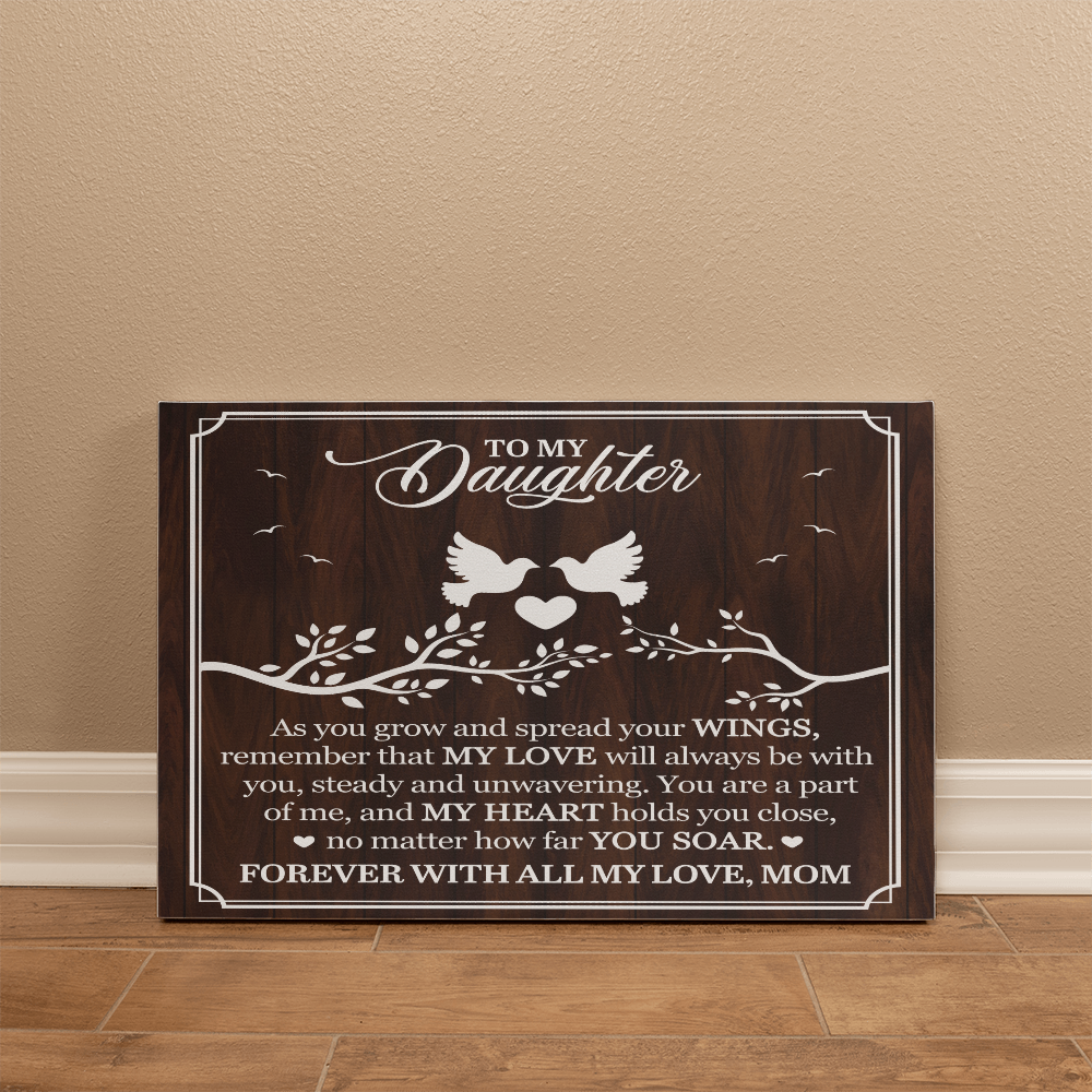 To My Daughter From Mom My Love Canvas-Express Your Love Gifts