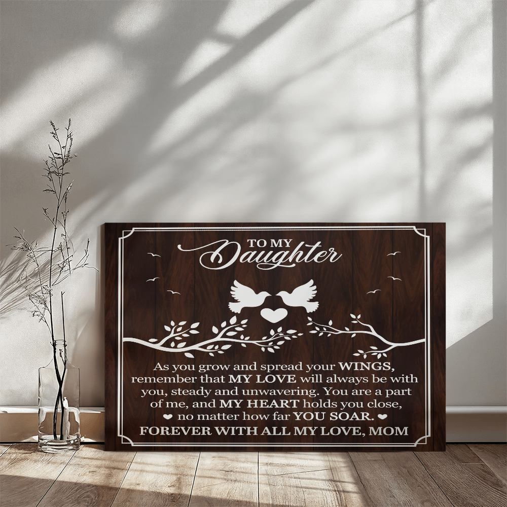 To My Daughter From Mom My Love Canvas-Express Your Love Gifts