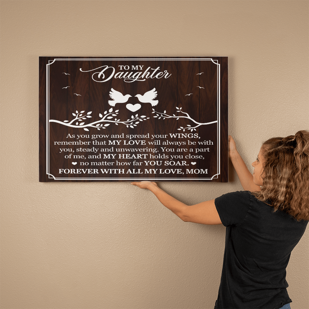 To My Daughter From Mom My Love Canvas-Express Your Love Gifts