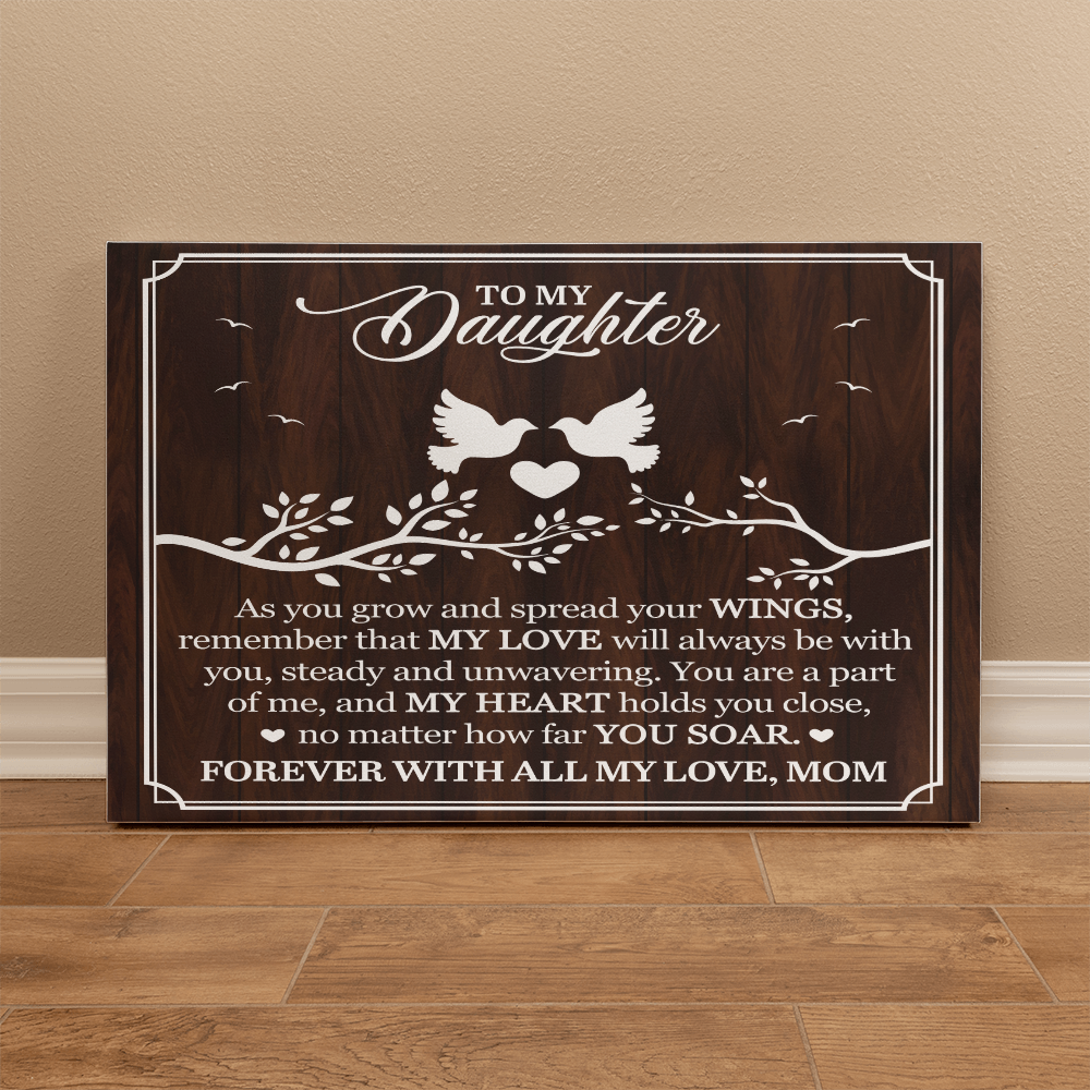 To My Daughter From Mom My Love Canvas-Express Your Love Gifts