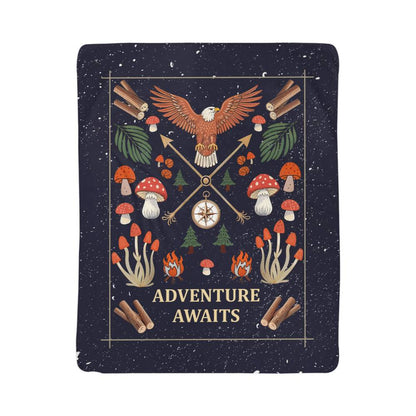 Adventure Awaits Portrait Sherpa Fleece Blanket-Express Your Love Gifts