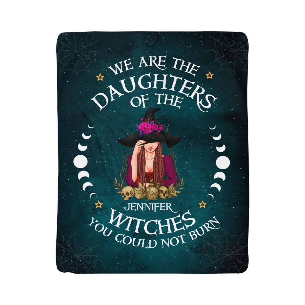 Personalized Sherpa Fleece Blanket Daughters of The Withches-Express Your Love Gifts