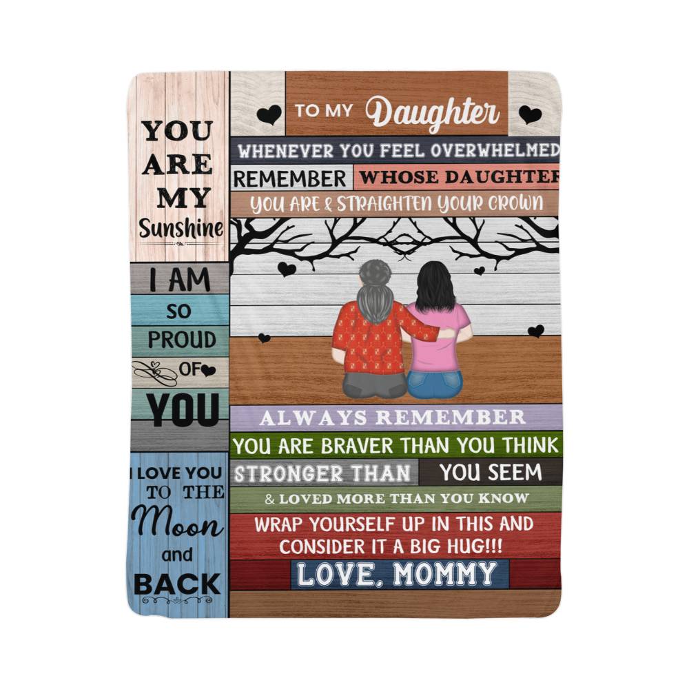 Sherpa Fleece Blanket To My Daughter You Are My SunShine-Express Your Love Gifts