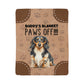 Sherpa Fleece Blanket Paws Off-Express Your Love Gifts