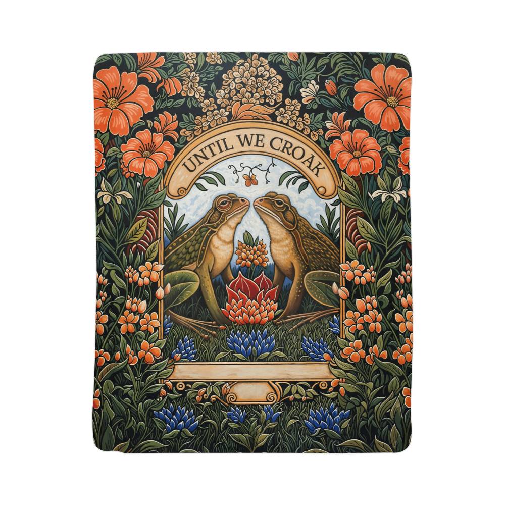 Until We Croak Portrait Sherpa Fleece Blanket-Express Your Love Gifts