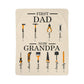Personalized Sherpa Fleece Blanket First Dad Now Grandpa-Express Your Love Gifts