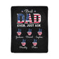 Personalized Sherpa Fleece Blanket Best Dad Ever Just Ask-Express Your Love Gifts