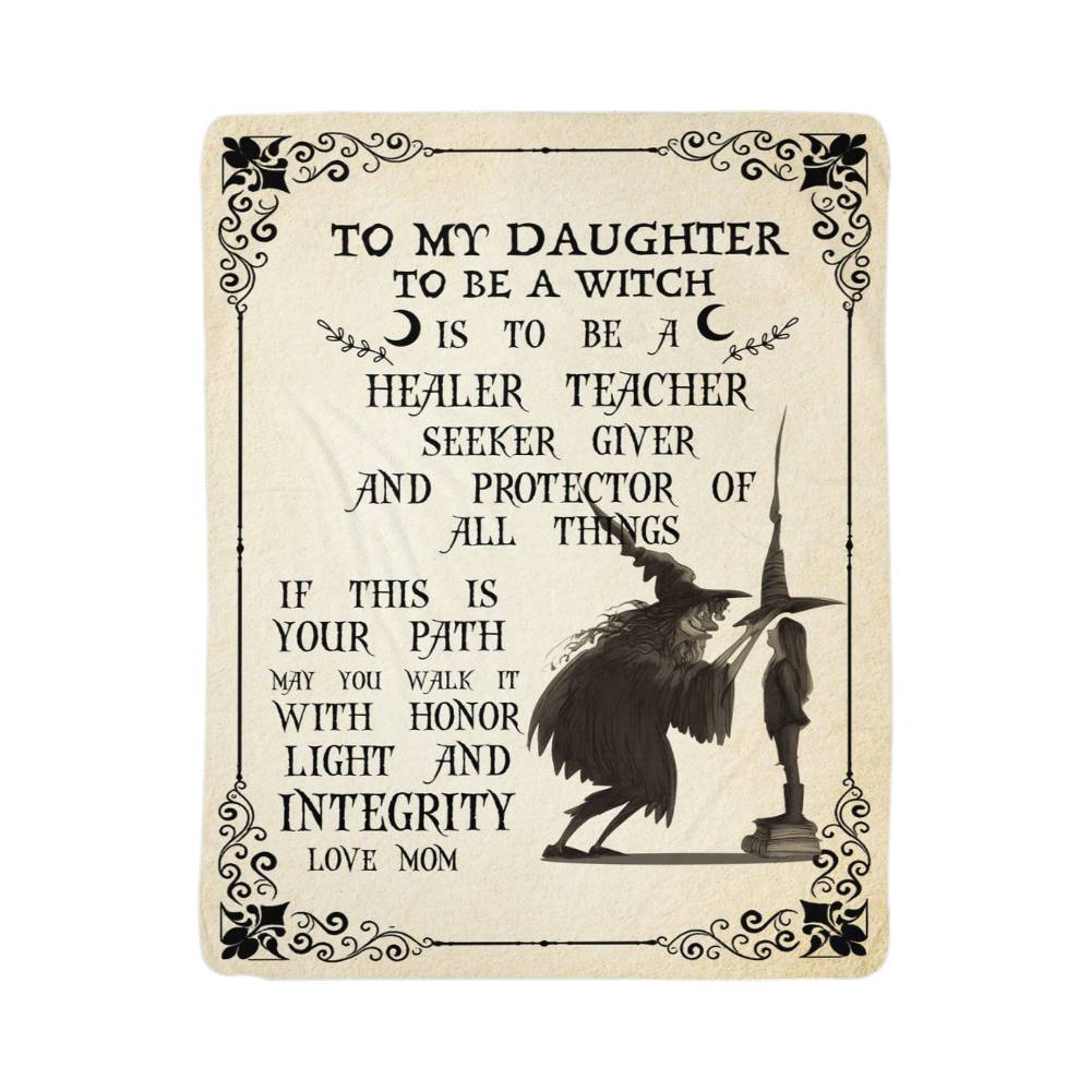 Sherpa Fleece Blanket To My Daughter To Be a Witch-Express Your Love Gifts