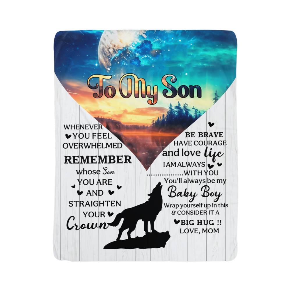 Sherpa Fleece Blanket Remember Whose Son You Are-Express Your Love Gifts