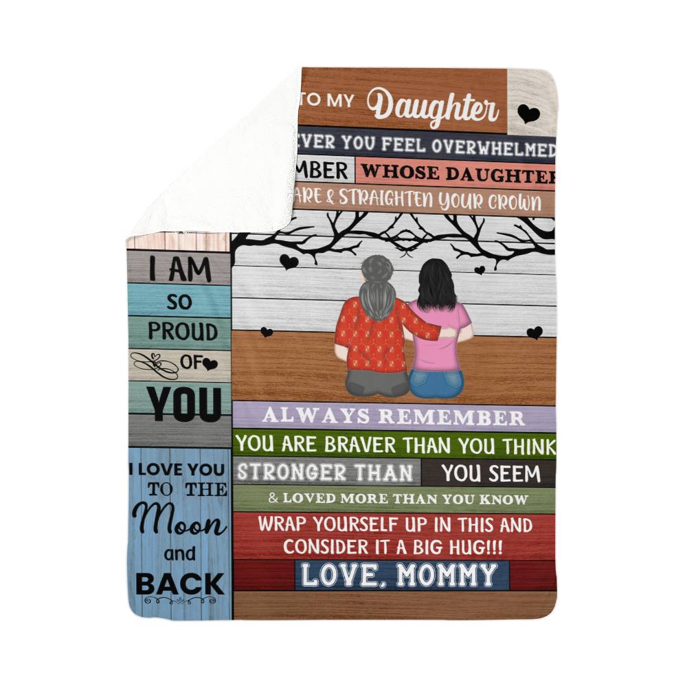 Sherpa Fleece Blanket To My Daughter You Are My SunShine-Express Your Love Gifts