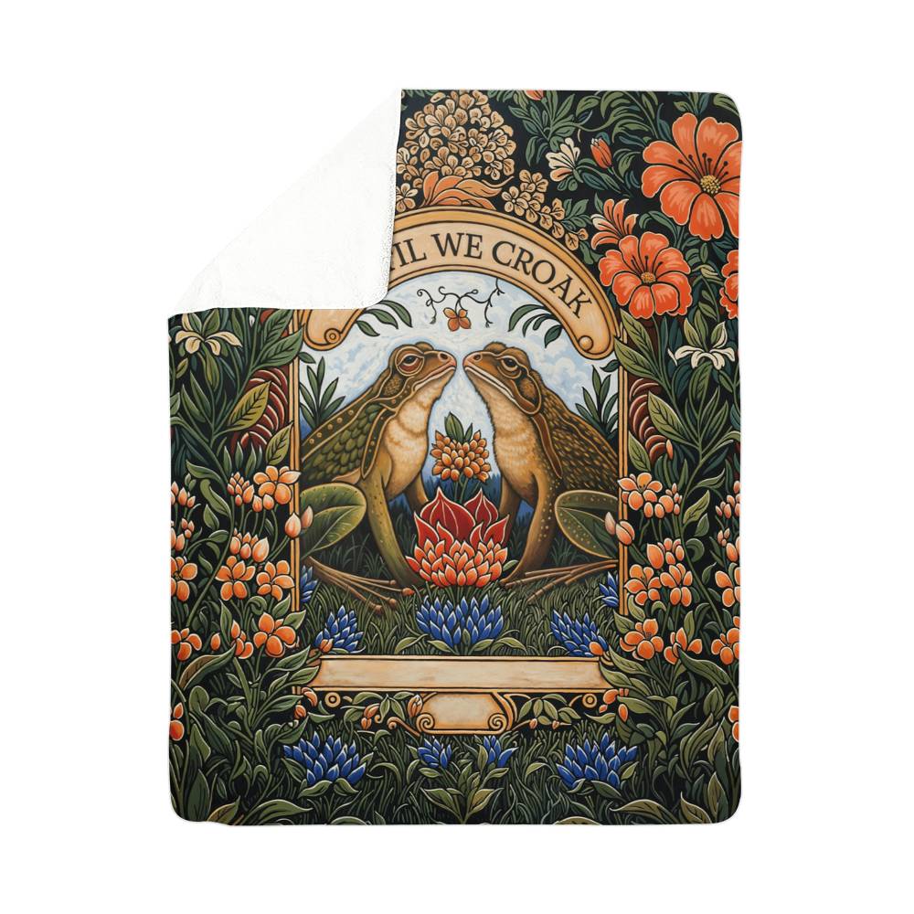 Until We Croak Portrait Sherpa Fleece Blanket-Express Your Love Gifts