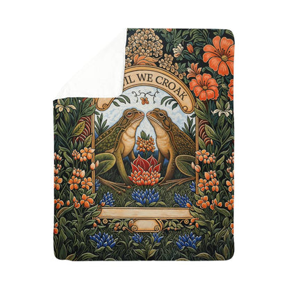 Until We Croak Portrait Sherpa Fleece Blanket-Express Your Love Gifts