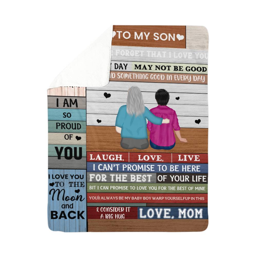 Sherpa Fleece Blanket To My Son You Are My Sunshine-Express Your Love Gifts
