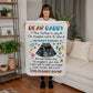 Personalized Sherpa Fleece Blanket Dear Daddy From Baby Bump-Express Your Love Gifts
