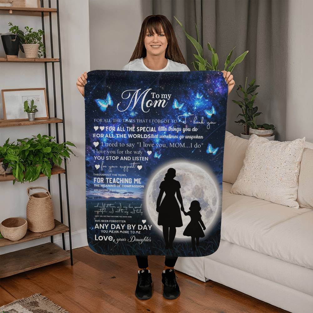 Sherpa Fleece Blanket To My Mom For All The World-Express Your Love Gifts