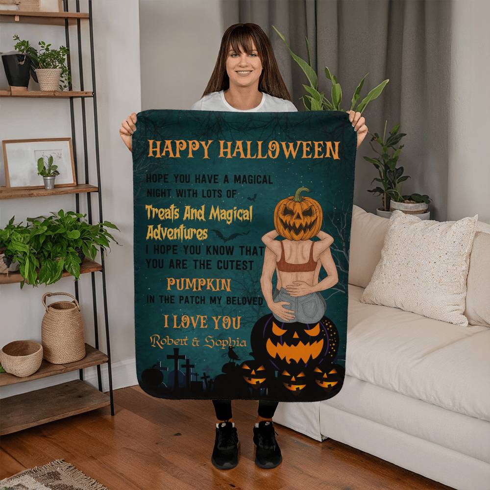 Personalized Sherpa Fleece BlanketTreats and Magical Adventure-Express Your Love Gifts