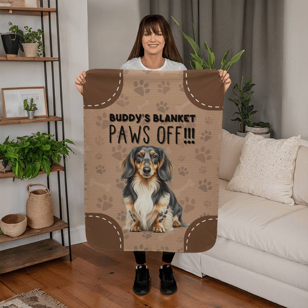 Sherpa Fleece Blanket Paws Off-Express Your Love Gifts