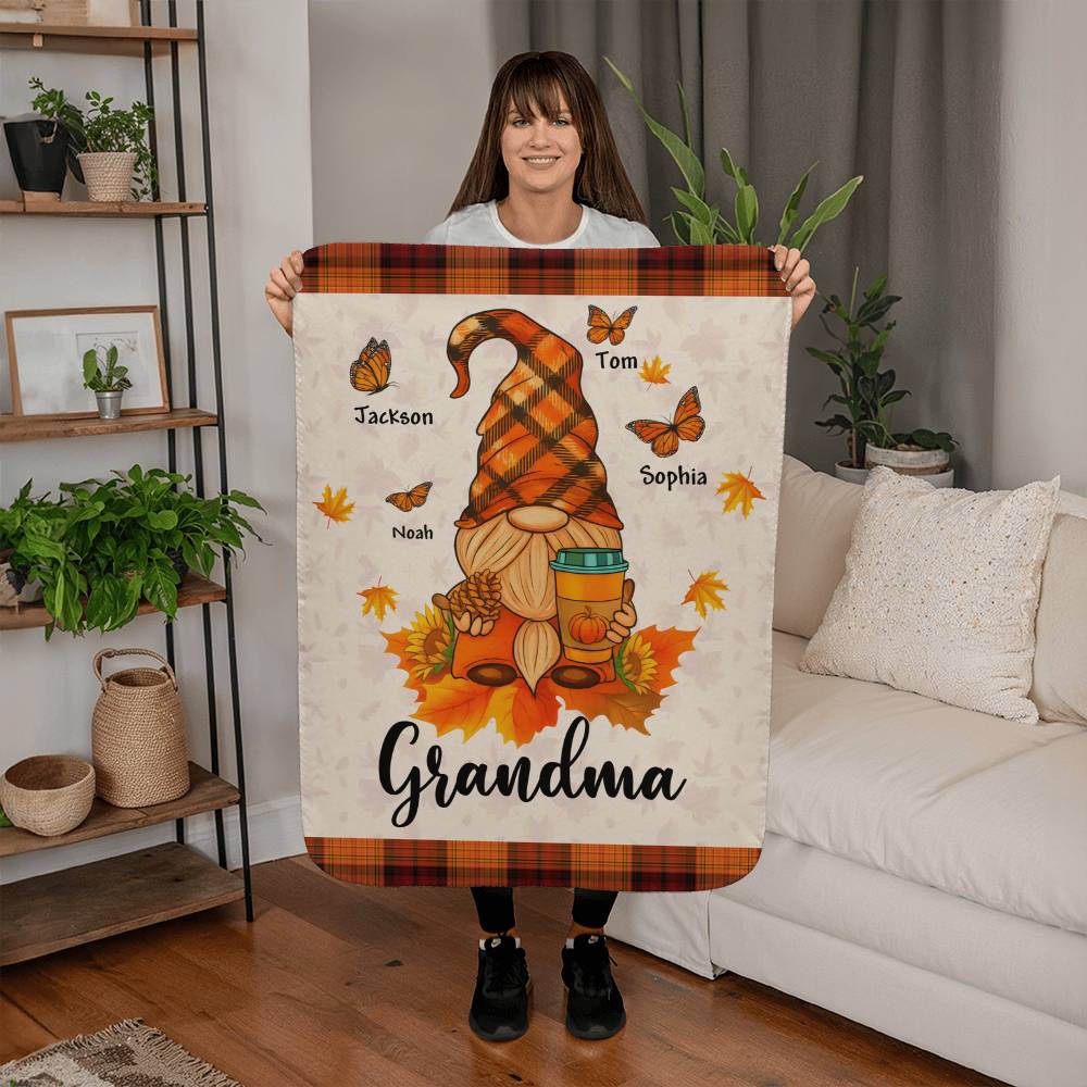 Personalized Sherpa Fleece Blanket Grandma-Express Your Love Gifts