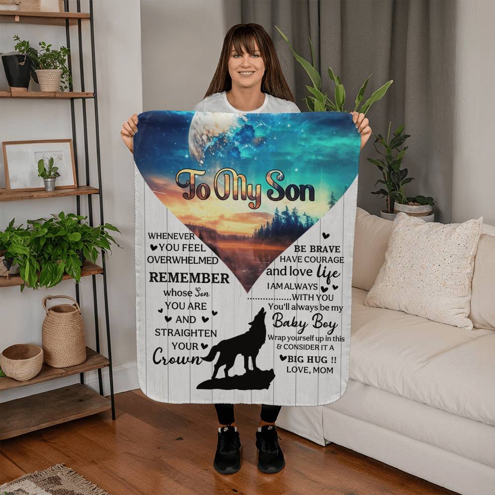 Sherpa Fleece Blanket Remember Whose Son You Are-Express Your Love Gifts