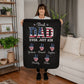 Personalized Sherpa Fleece Blanket Best Dad Ever Just Ask-Express Your Love Gifts
