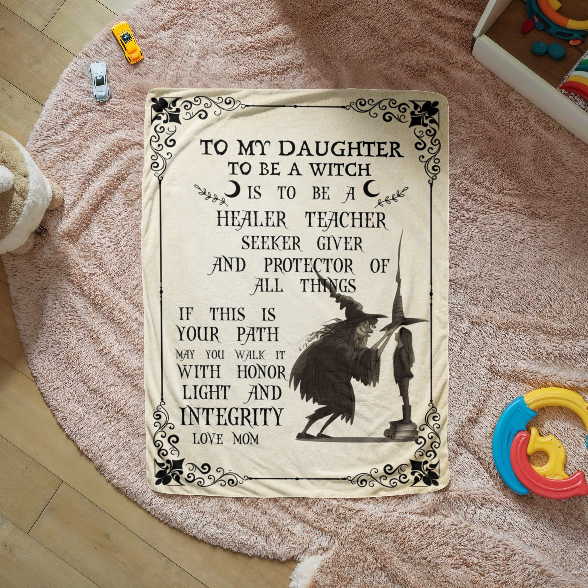 Sherpa Fleece Blanket To My Daughter To Be a Witch-Express Your Love Gifts