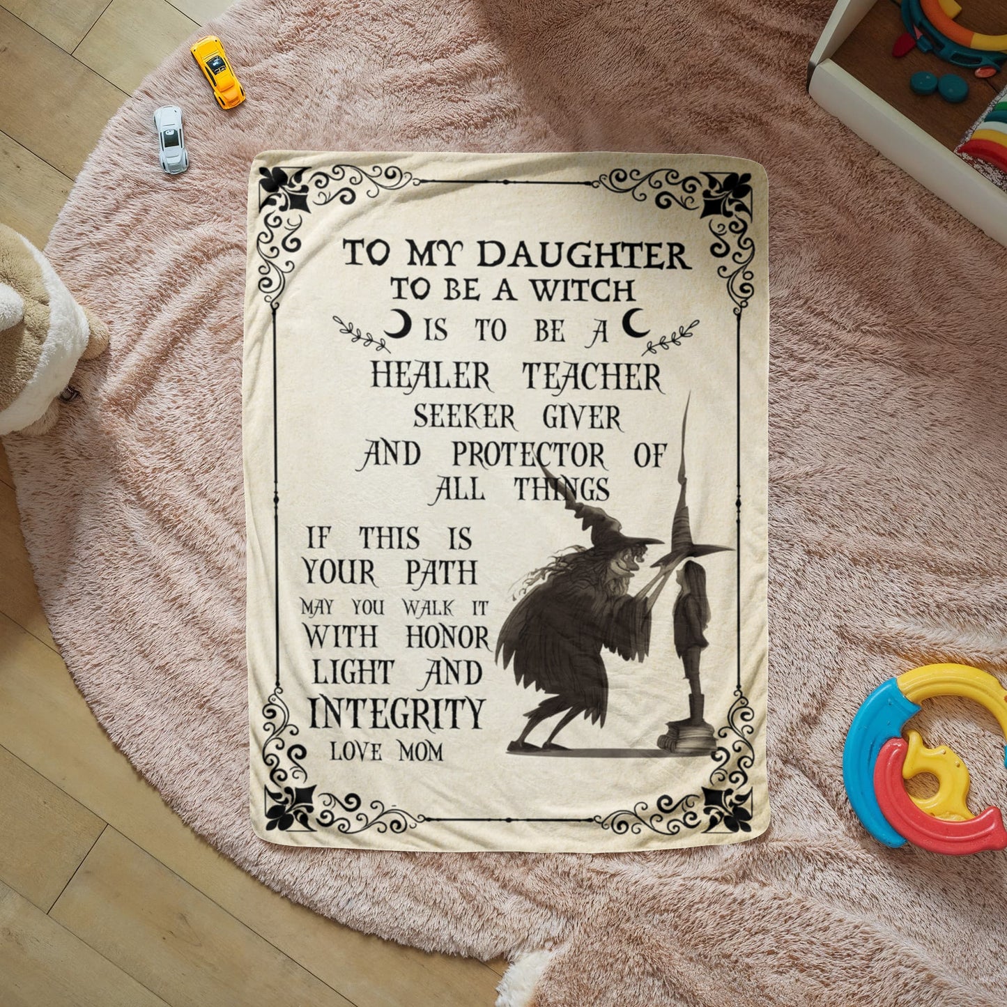 Sherpa Fleece Blanket To My Daughter To Be a Witch-Express Your Love Gifts