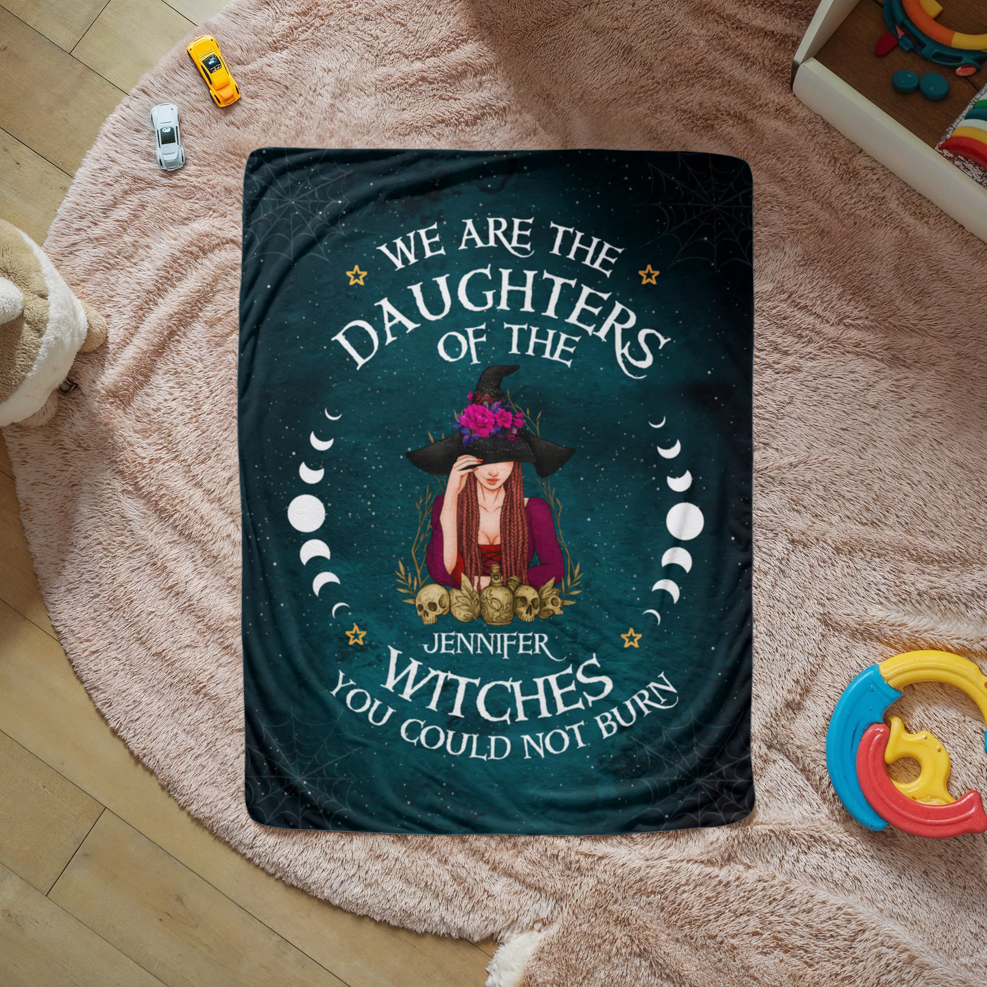 Personalized Sherpa Fleece Blanket Daughters of The Withches-Express Your Love Gifts