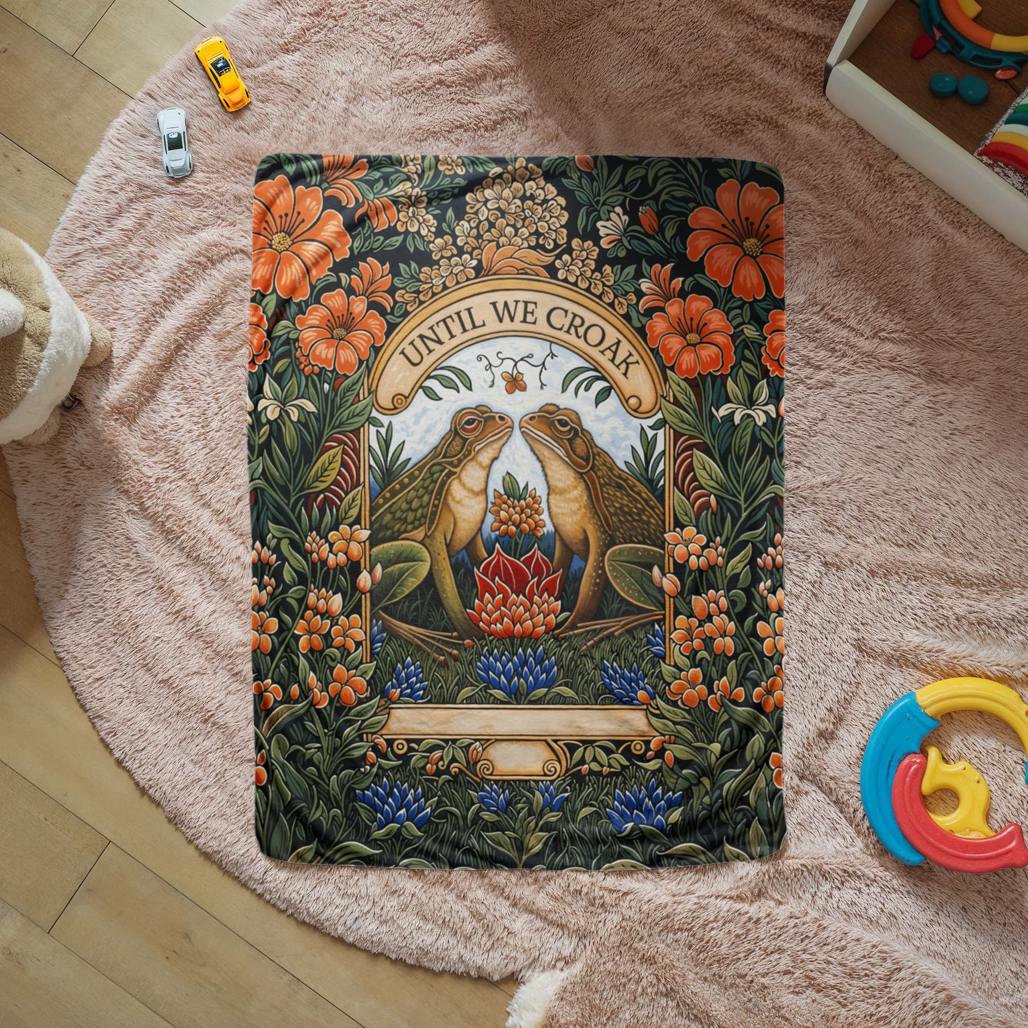 Until We Croak Portrait Sherpa Fleece Blanket-Express Your Love Gifts