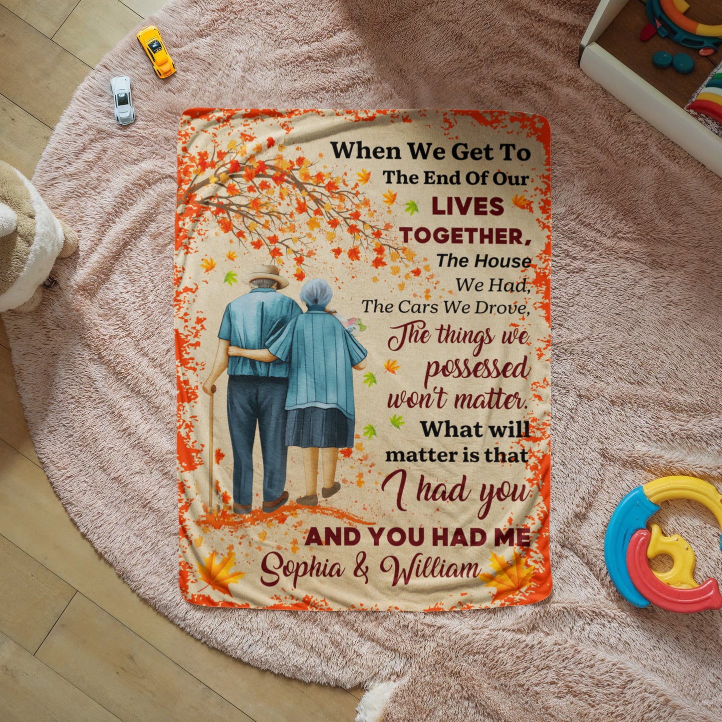 Personalized Sherpa Fleece Blanket I Had You and Me-Express Your Love Gifts