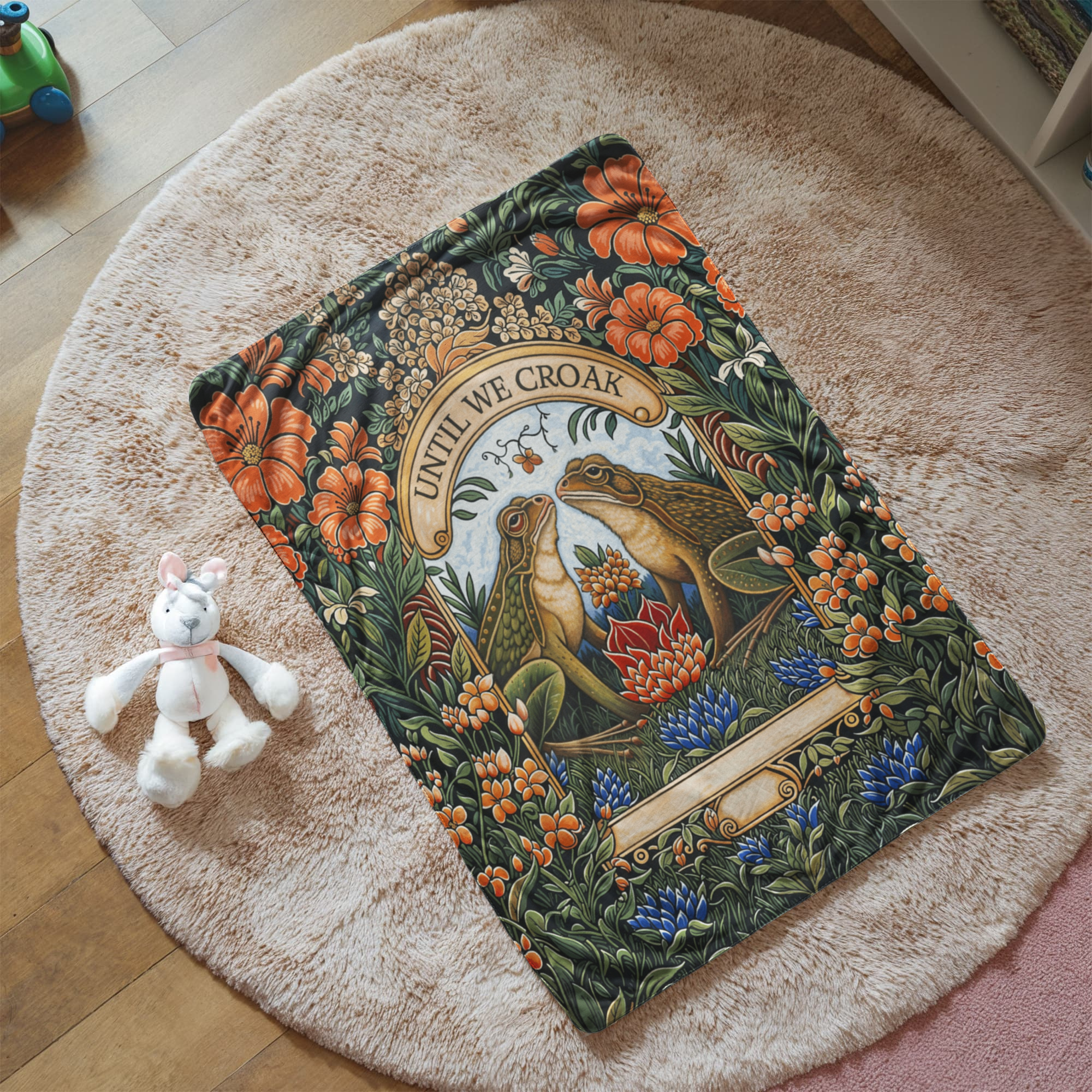 Until We Croak Portrait Sherpa Fleece Blanket-Express Your Love Gifts