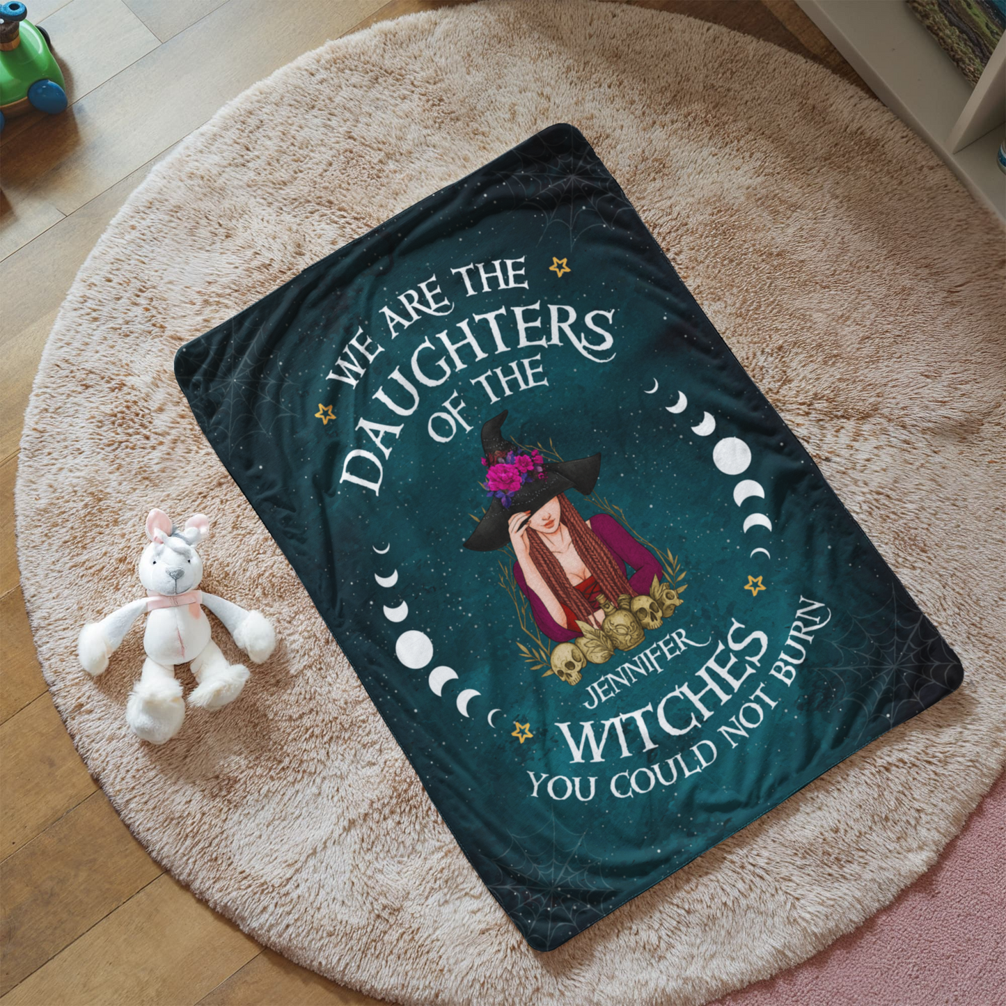 Personalized Sherpa Fleece Blanket Daughters of The Withches-Express Your Love Gifts