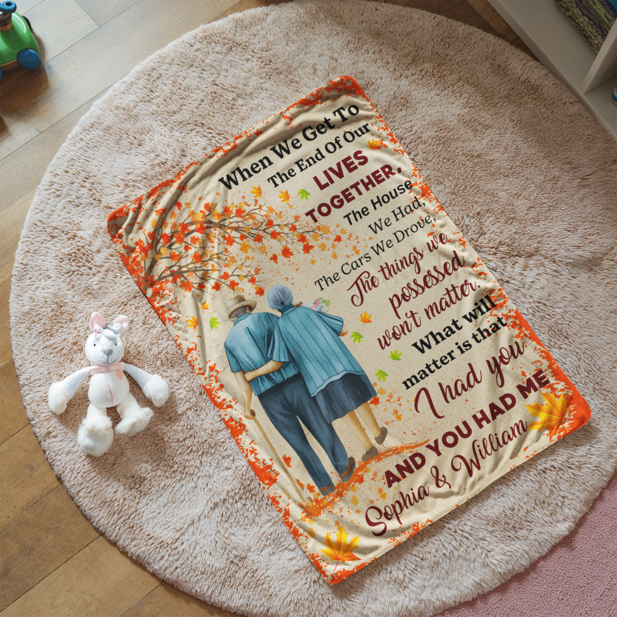 Personalized Sherpa Fleece Blanket I Had You and Me-Express Your Love Gifts