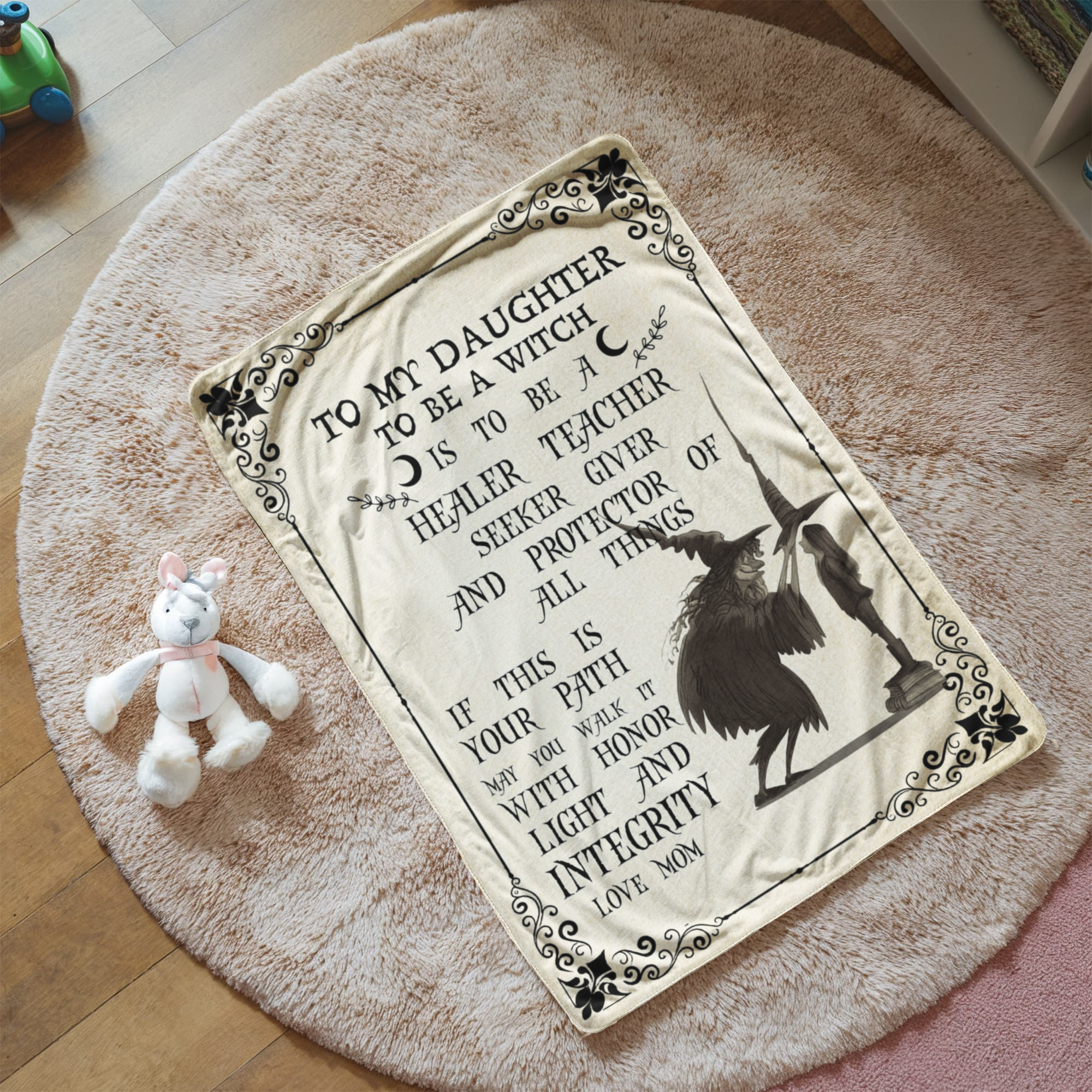 Sherpa Fleece Blanket To My Daughter To Be a Witch-Express Your Love Gifts