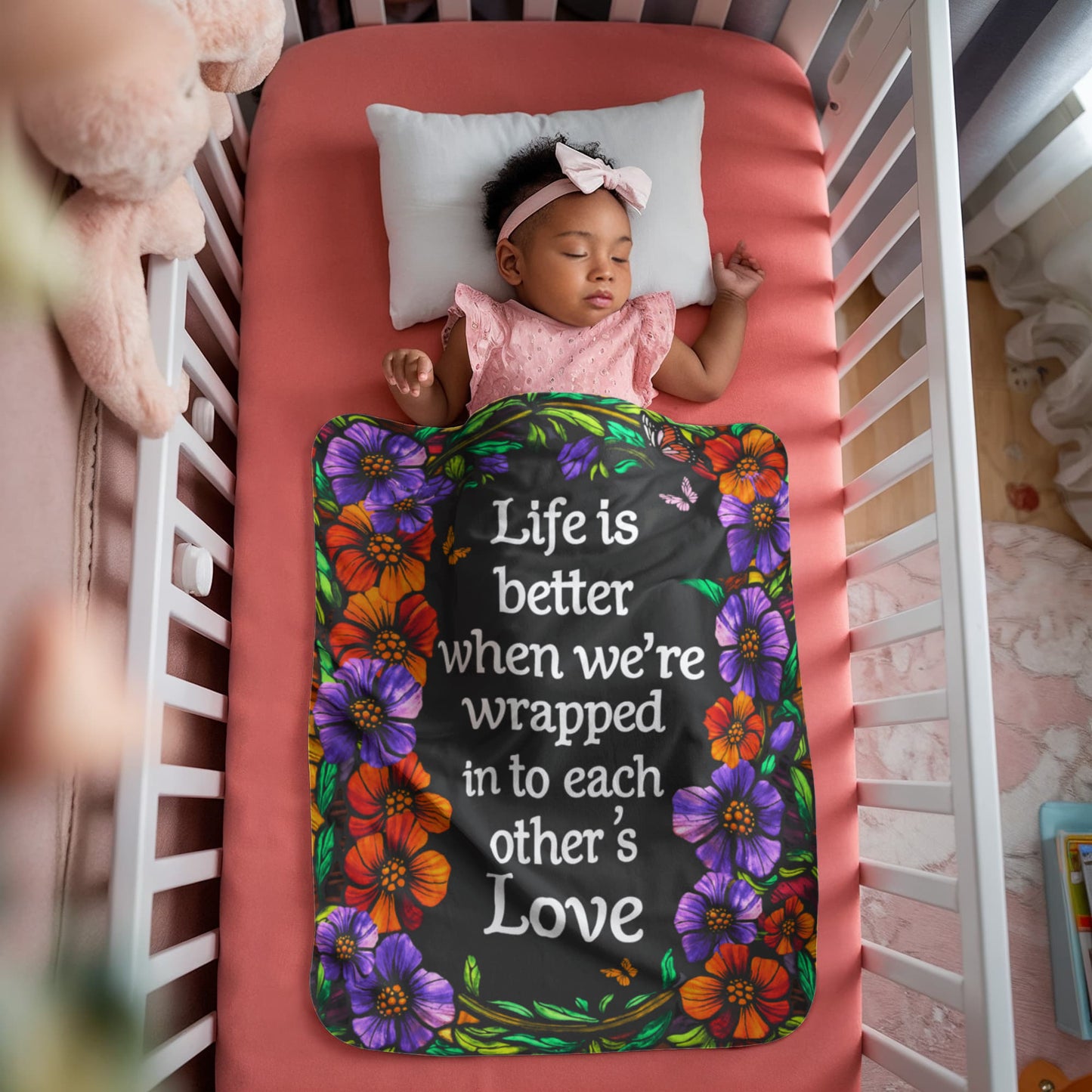 Life is Better Portrait Sherpa Fleece Blanket-Express Your Love Gifts
