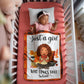 Personalized Sherpa Fleece Blanket Just a Girl-Express Your Love Gifts
