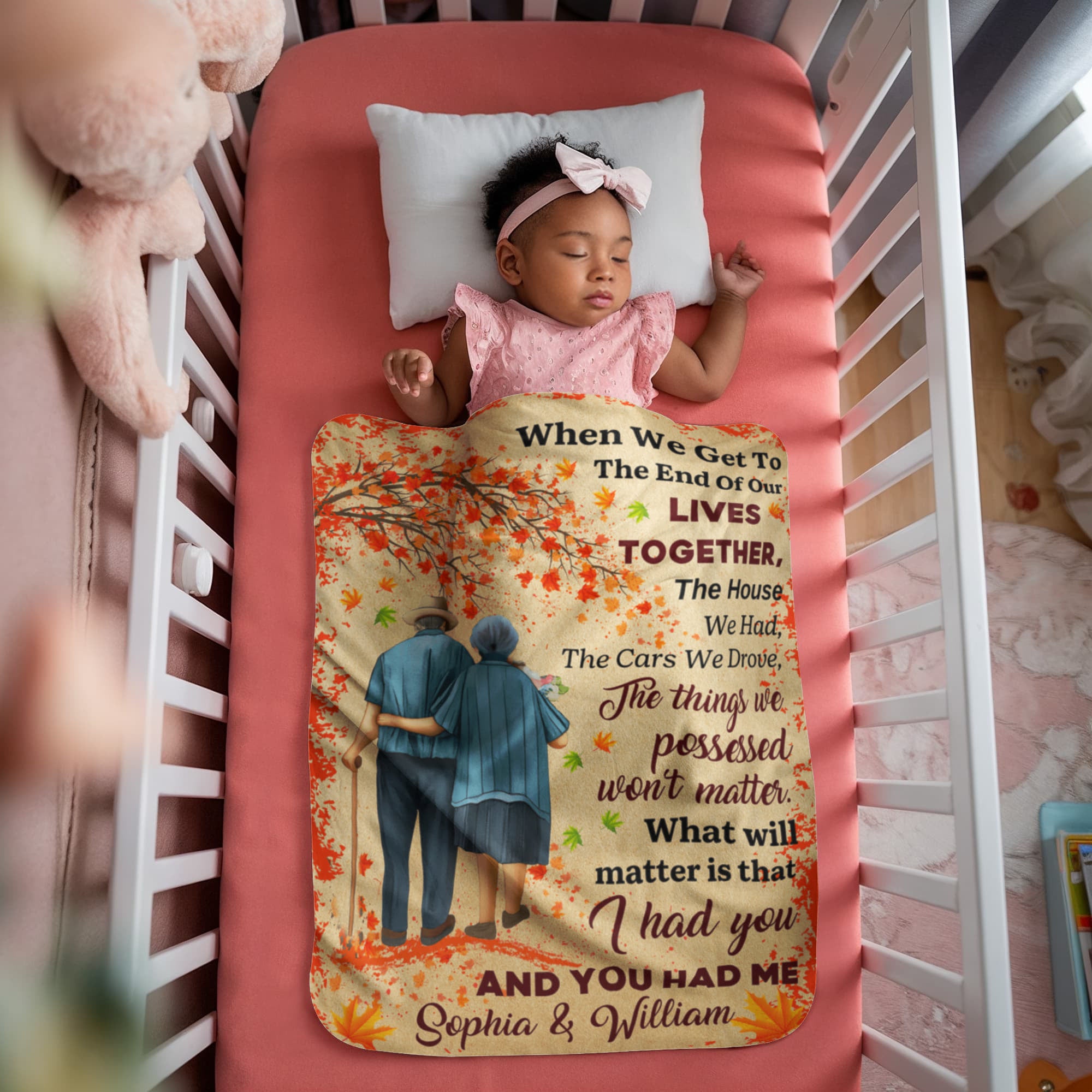 Personalized Sherpa Fleece Blanket I Had You and Me-Express Your Love Gifts