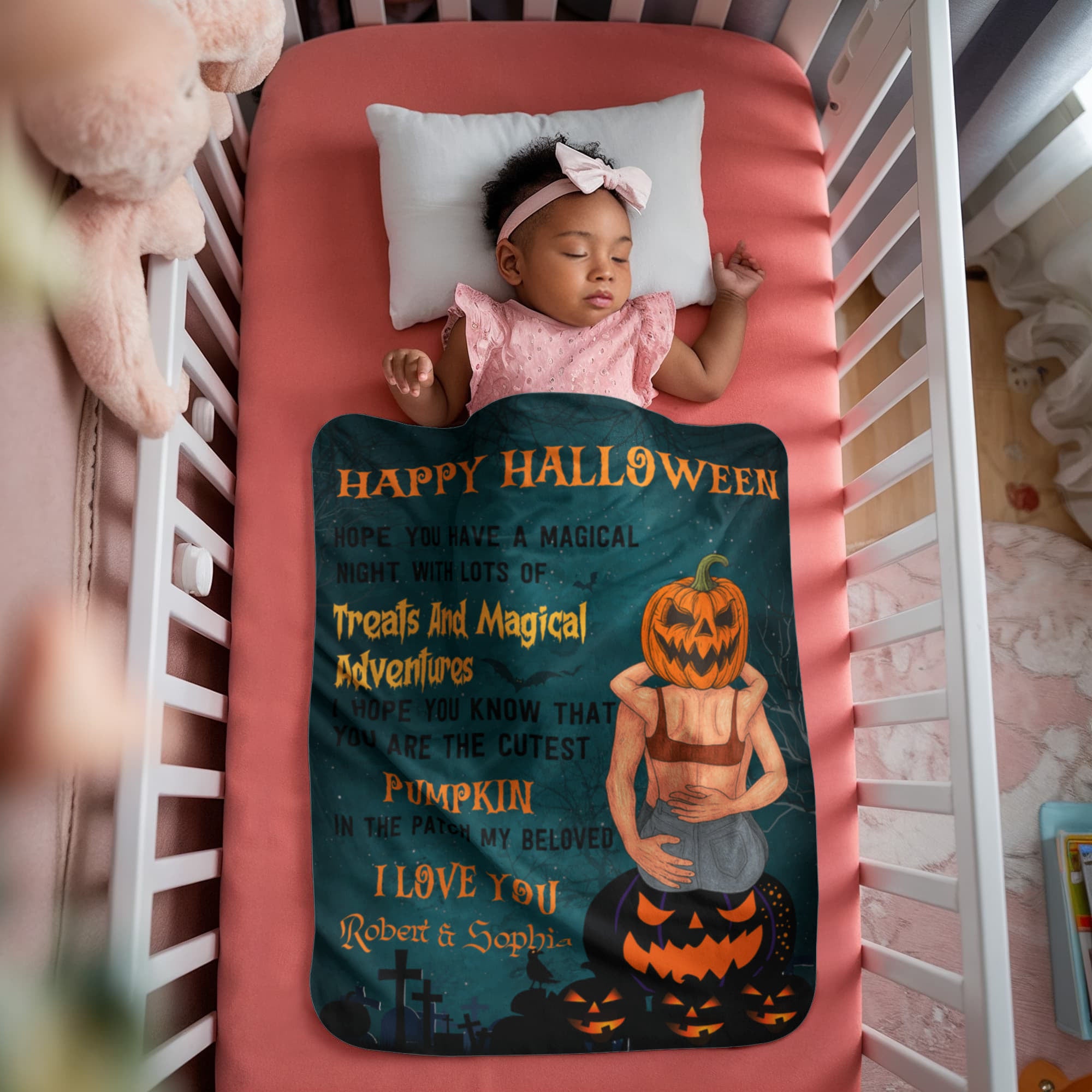 Personalized Sherpa Fleece BlanketTreats and Magical Adventure-Express Your Love Gifts