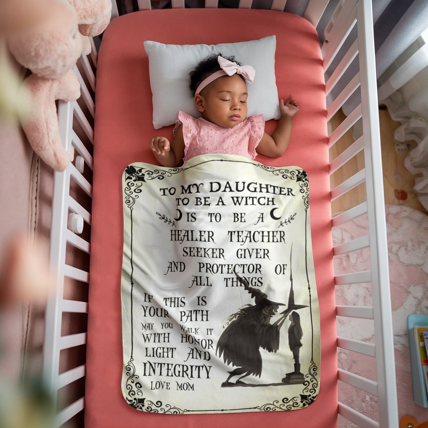 Sherpa Fleece Blanket To My Daughter To Be a Witch-Express Your Love Gifts