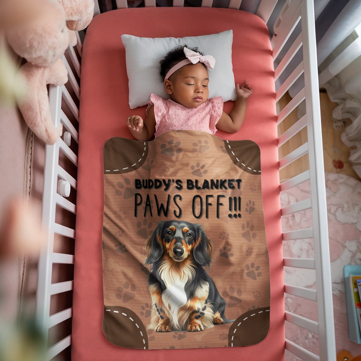 Sherpa Fleece Blanket Paws Off-Express Your Love Gifts