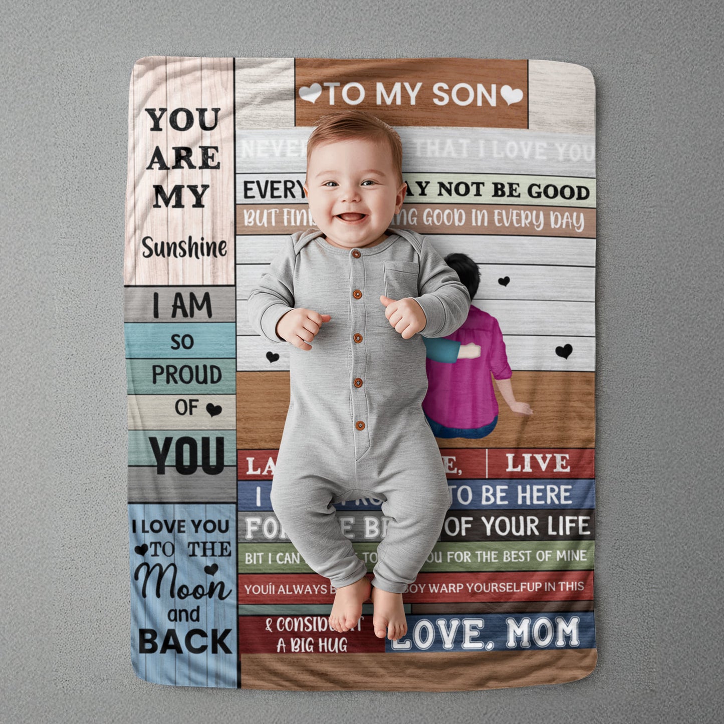 Sherpa Fleece Blanket To My Son You Are My Sunshine-Express Your Love Gifts