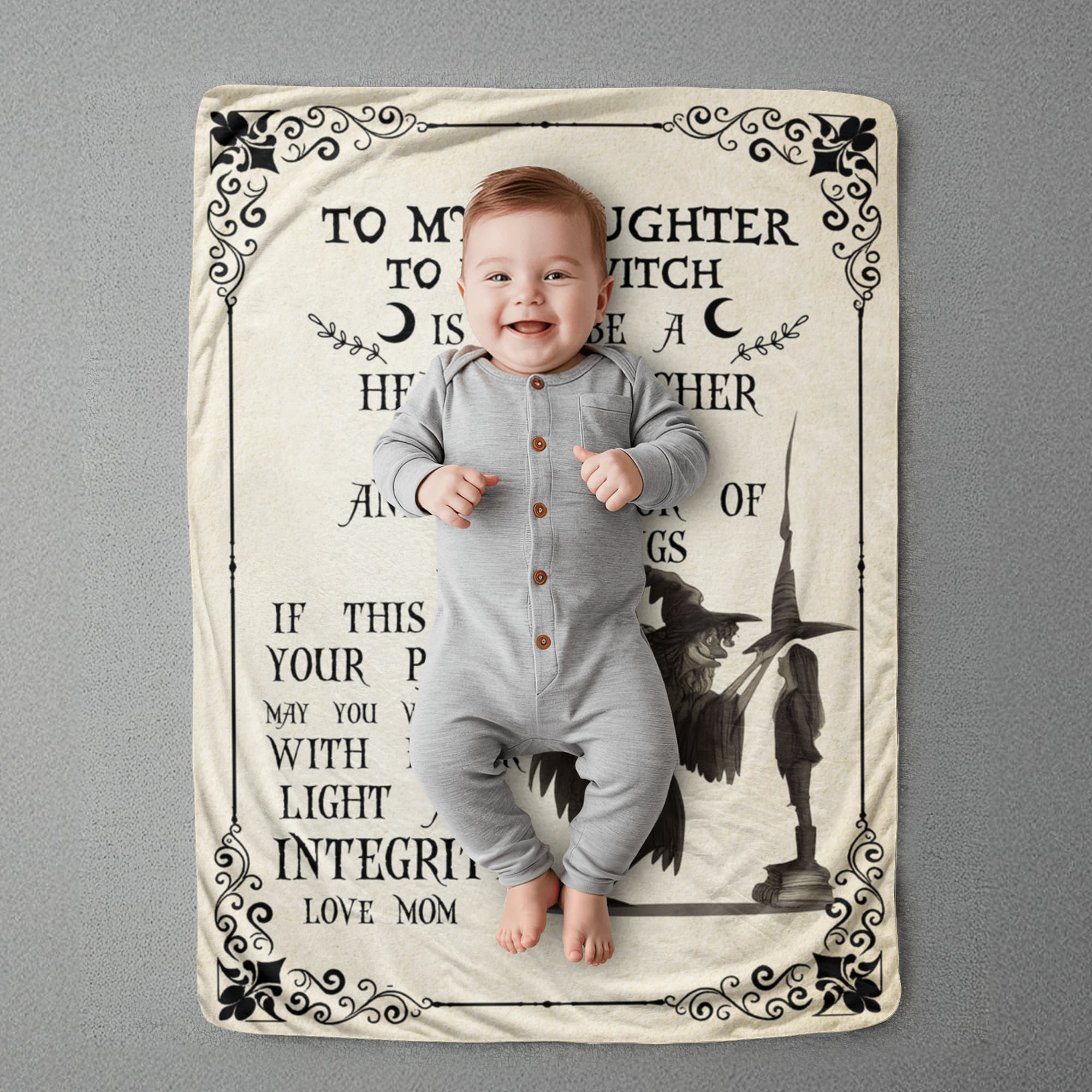 Sherpa Fleece Blanket To My Daughter To Be a Witch-Express Your Love Gifts