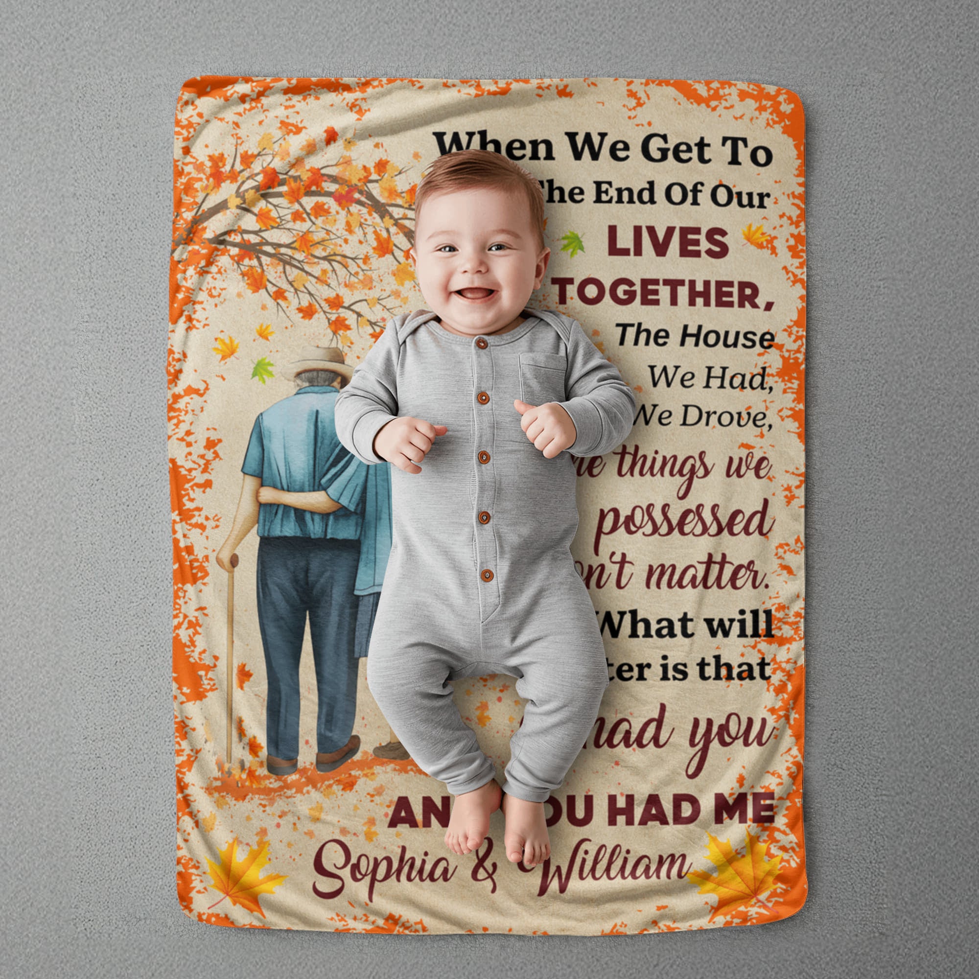 Personalized Sherpa Fleece Blanket I Had You and Me-Express Your Love Gifts