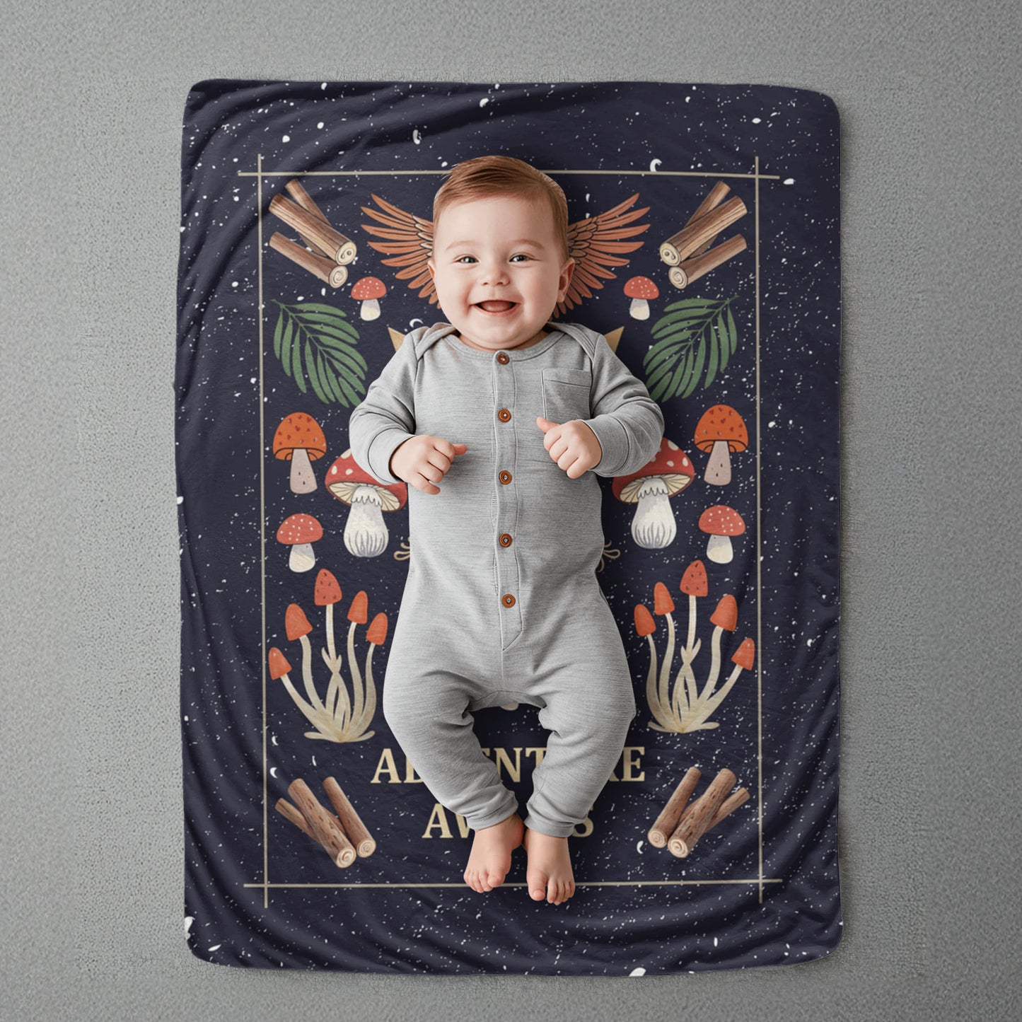 Adventure Awaits Portrait Sherpa Fleece Blanket-Express Your Love Gifts